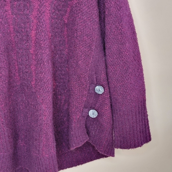 NWT Anthropologie Angel of the North | Burgundy Cowl Neck Sweater Size Medium - Picture 3 of 8